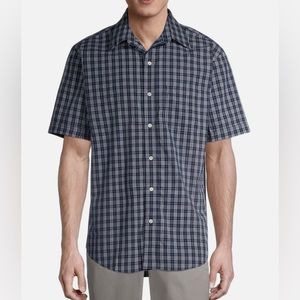 Arrow 1851 Men's Hamilton Poplins Short Sleeve Button Down Plaid Shirt: Size S